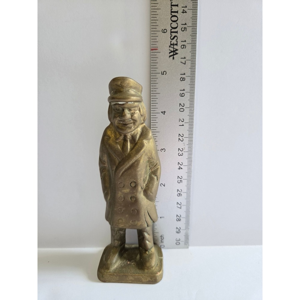 Vintage Solid Brass Sea Captain Sailor Figurine Nautical Statue 4.75 Inch